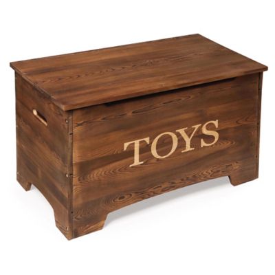 Badger Basket&reg; Rustic Wooden Toy Box in Brown