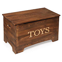 Badger Basket® Rustic Wooden Toy Box in Brown