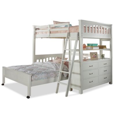 Hillsdale Highlands Full Loft Bed with Full Lower Bed in White