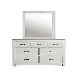 Hillsdale Furniture Kids & Teen Highlands 7-Drawer Dresser and Mirror Set in White