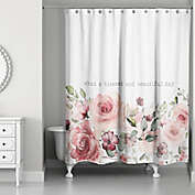 Designs Direct Beautiful Day Shower Curtain in Pink