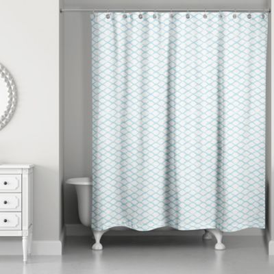 light teal shower curtain