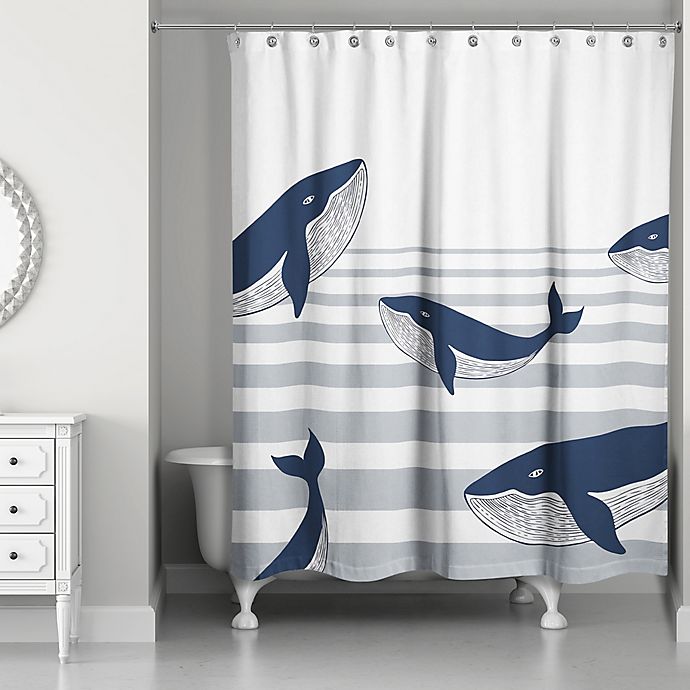 Designs Direct Nautical Whale Shower, Nautica Shower Curtains