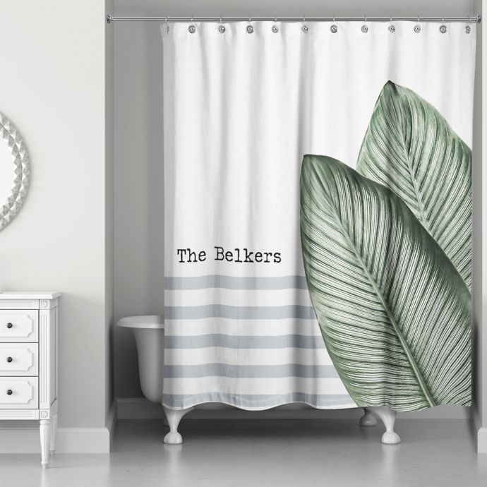 Designs Direct Palm Leaves Shower Curtain Bed Bath & Beyond