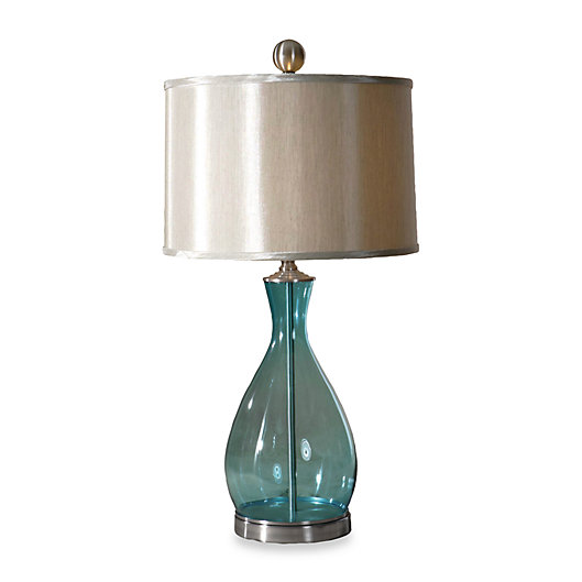 Uttermost Meena Blue Glass Table Lamp, Small Blue Glass Table Lamp