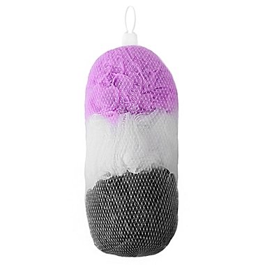 StyleWurks&trade; 3-Pack Mesh Sponges in Pink. View a larger version of this product image.