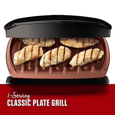 George Foreman&reg; 5-Serving Classic Electric Indoor Grill and Panini Press. View a larger version of this product image.