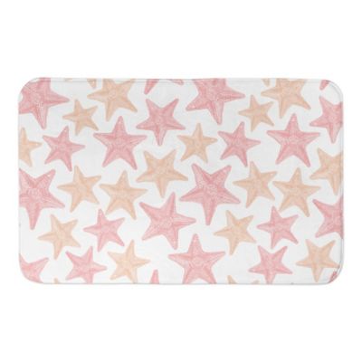 coral bath mat