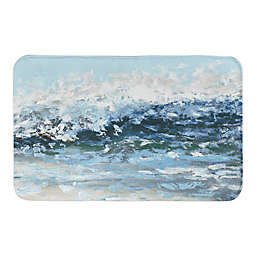 Direct Designs Ocean Wave 21" x 34" Bath Mat in Blue