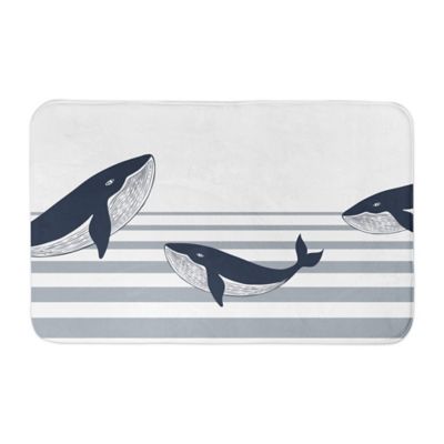 whale bath mat