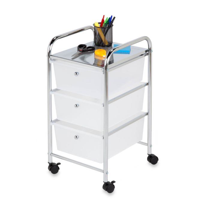 HoneyCanDo® Steel 3Drawer Rolling Storage Cart Bed