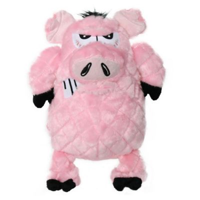 stuffed pink pig dog toy