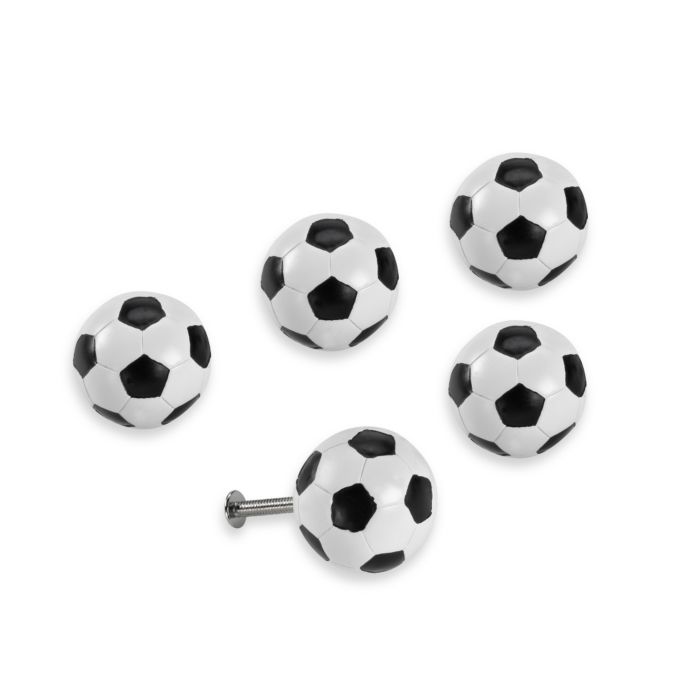 Kidz Decorative Door Knob in SoccerBall (Set of 4) Bed Bath & Beyond