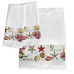 Laural Home® Dream Beach Shells Hand Towels (Set of 2)