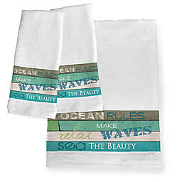 Laural Home® Ocean Rules Hand Towels (Set of 2)