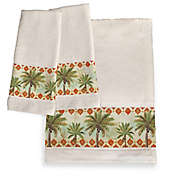 Laural Home&reg; Spice Palm Hand Towel Set of 2