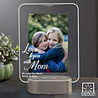 Alternate image 1 for Love Begins With Mom Personalized Light Up Glass LED Picture Frame