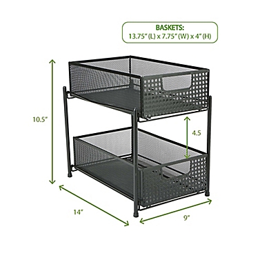 Mind Reader 2-Tier Storage Basket Organizer. View a larger version of this product image.