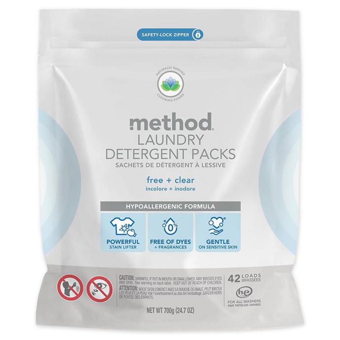 Method® 42Count Laundry Detergent Packs in Free & Clear Bed Bath