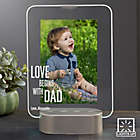 Alternate image 1 for Love Begins With Dad Personalized Light Up Glass LED Vertical Picture Frame