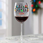 Let&#39;s Get Lit Personalized Christmas Stemless Wine Glass