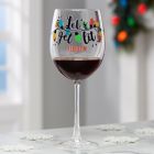 Alternate image 0 for Let&#39;s Get Lit Personalized Christmas Red Wine Glass