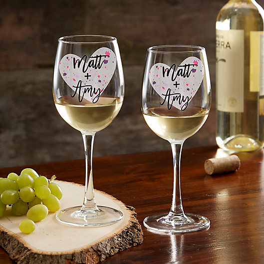 Alternate image 1 for So In Love Valentine's Day Couple Stemless Wine Glass