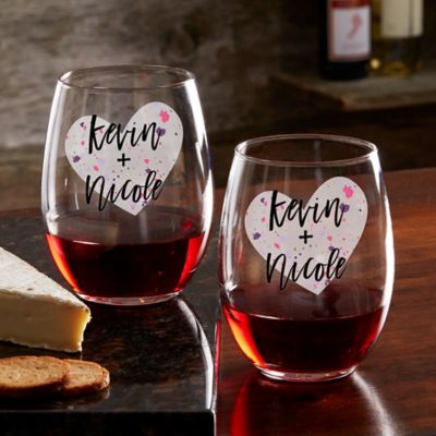 Valentines Day Wine Tumbler with Message My Heart Is Perfect Because You Are In It A Great Valentines Gift For Someone Special