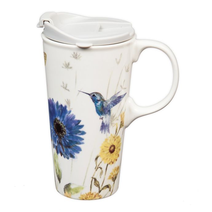 Evergreen Floral Garden Ceramic Travel Cup Bed Bath And Beyond Canada