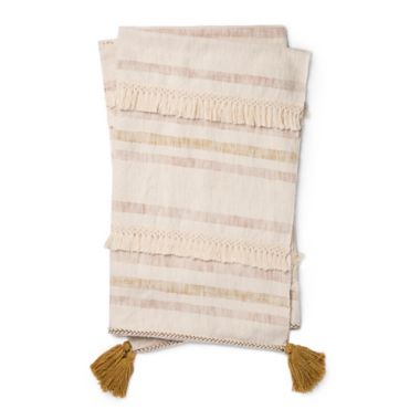 Magnolia Home By Joanna Gaines Lucy Reversible Throw Blanket in Ivory/Blush. View a larger version of this product image.