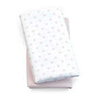Alternate image 0 for Chicco&reg; Lullaby Playard Polyester 2-Pack Fitted Sheet Set in Pink