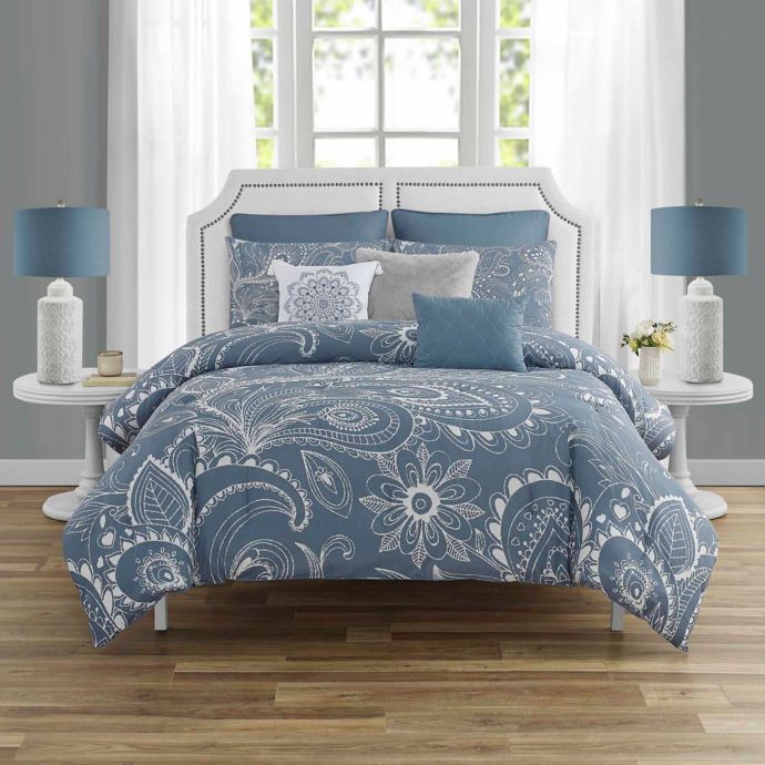 Denim Blue King Size Bedding - Bedding Design Ideas