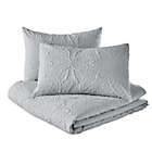 Alternate image 3 for Solid Medallion Reversible King Comforter Set in Grey