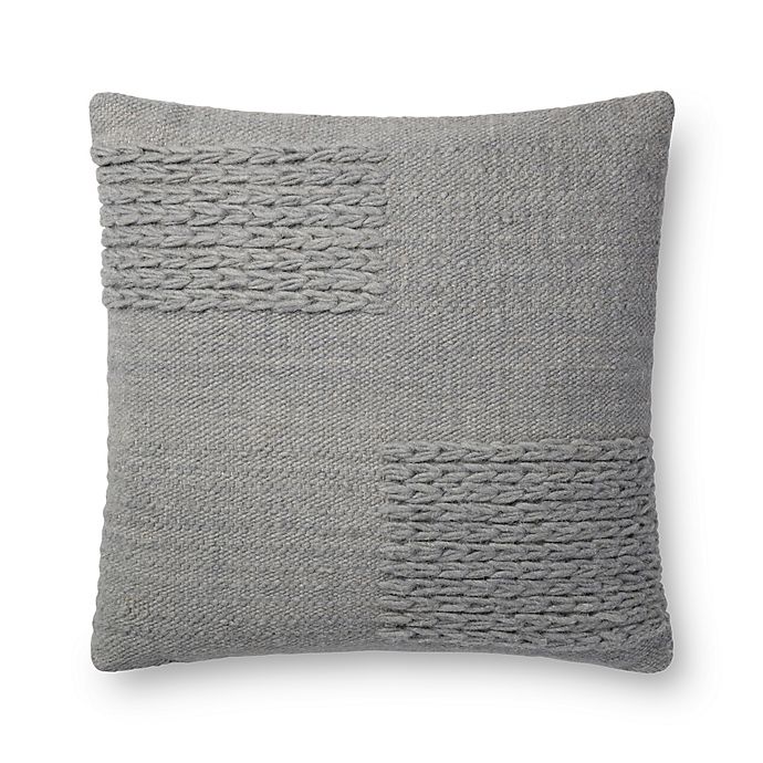 Shop Magnolia Home By Joanna Gaines Amelie Textured Square Throw Pillow from Bed Bath & Beyond on Openhaus