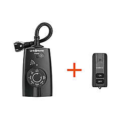 Link2Home Outdoor Wireless Remote Control Outlet Light Switch in Black