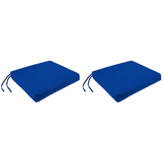 Square Seat Cushions With Ties In Sunbrella Fabric Set Of 2 Bed Bath Beyond