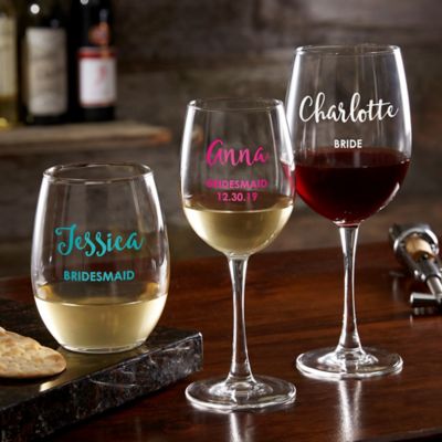 bridal party glasses