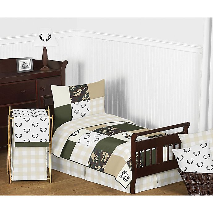 Alternate image 1 for Sweet Jojo Designs Woodland Camo Toddler Bedding Collection