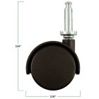 Alternate image 2 for 2-Pack Twin Wheel Swivel Casters