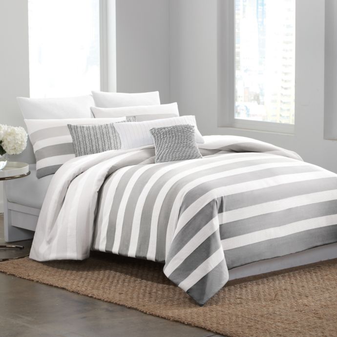 Dkny Highline Grey Duvet Cover Bed Bath Beyond