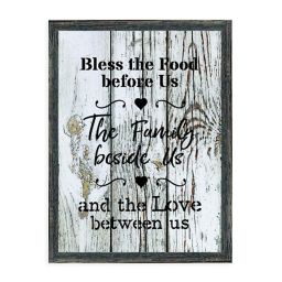 Bless the Food 12.75-Inch x 16.75-Inch Framed Wall Art