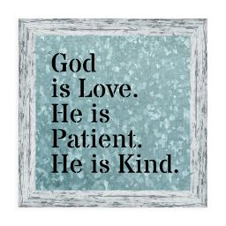 God is Love 13.75-Inch Square Framed Wall Art