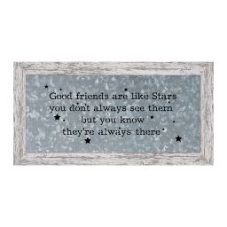 Good Friends Like Stars 19.75-Inch x 9.75-Inch Framed Wall Art