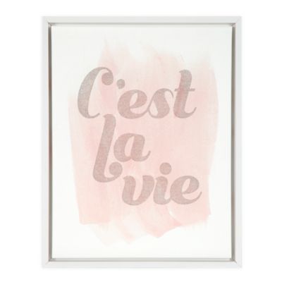 Marmalade&trade; La Vie IV 16-Inch x 20-Inch Framed Canvas Wall Art in Gloss White
