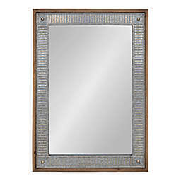 Kate and Laurel Deely 27-Inch x 39-Inch Wall Mirror in Brown