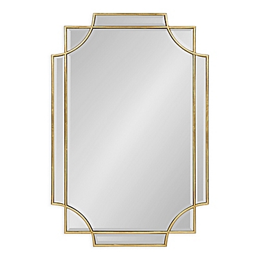 Kate and Laurel Minuette Scallop 23.5-Inch x 35.5-Inch Wall Mirror in Gold. View a larger version of this product image.