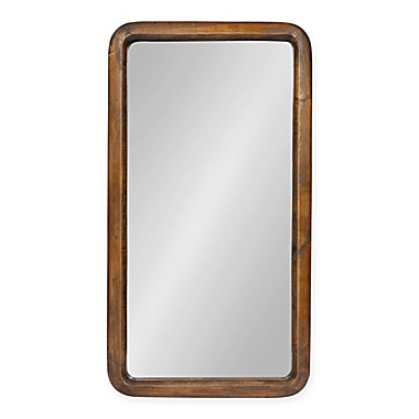 Kate and Laurel Pao 16.75-Inch x 31.5-Inch Wall Mirror in Walnut Brown. View a larger version of this product image.