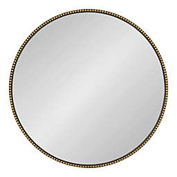 Kate and Laurel Gwendolyn 23.6-Inch Round Wall Mirror in Gold