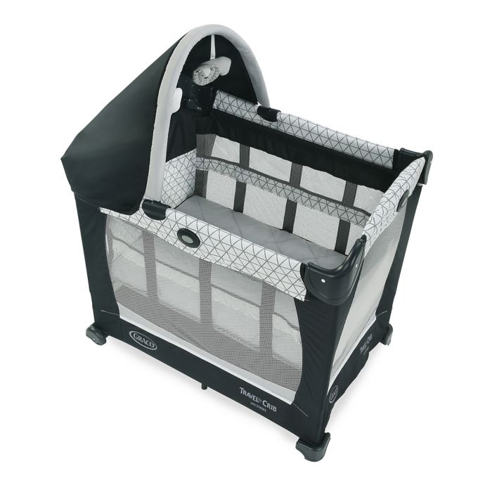 Graco Travel Lite Crib Playard With Stages In Drew Black Bed