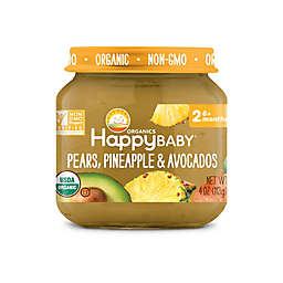 Happy Baby™ Organic 4 oz. Stage 2 Pears, Pineapple, Avocado Baby Food Jar